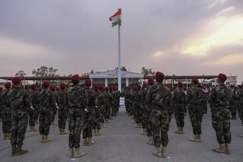 Peshmerga Forces Undergo Command Training Stock Photos