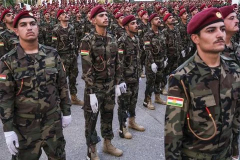 Peshmerga Forces Undergo Command Training Stock Photos