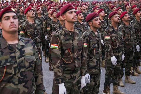 Peshmerga Forces Undergo Command Training Stock Photos