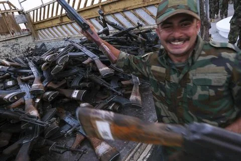Peshmerga Forces Undergo Command Training Stock Photos