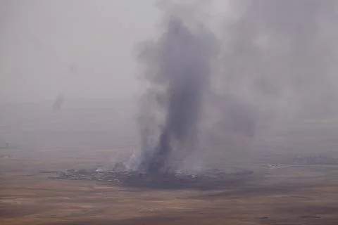 Peshmerga Operations Mount Zartak Bashiqah Iraq 스톡 사진