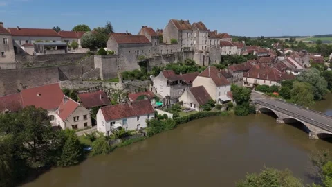 Pesmes Old town in Franche-Comte, France Video stock 309867722