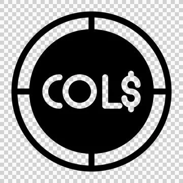 Peso Coins flat icon. Simple illustration of coins black icon for web design iso Stock Illustration