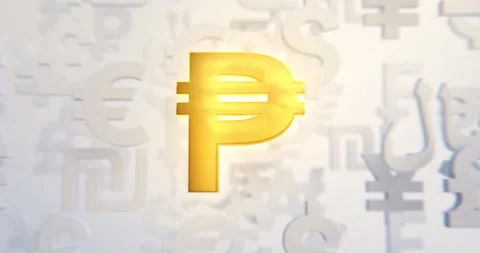 Peso Currency Loop in a 3D animation Stock Footage 251381762