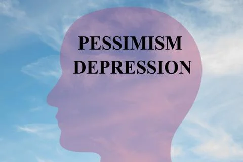 Pessimism Depression concept Stock Illustration