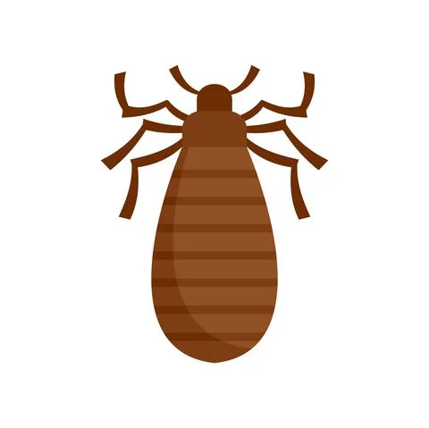 Pest bug icon flat isolated vector Stock Illustration