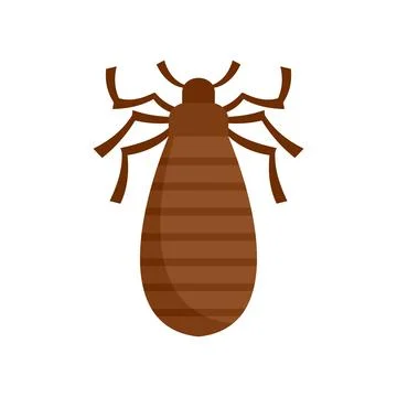 Pest bug icon flat isolated Stock Illustration