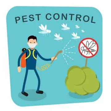 Pest control banner design Stock Illustration