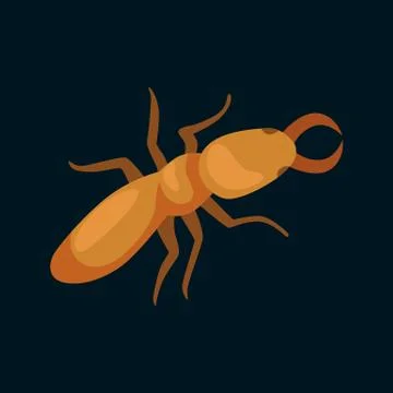Pest control concept with insects exterminator silhouette flat vector illus.. Stock Illustration