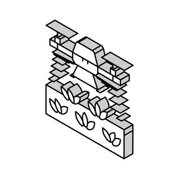 Pest control drone isometric icon vector illustration Stock Illustration