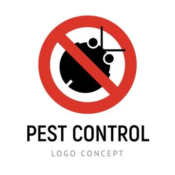 Pest control, exterminators company vector logo template. 스톡 일러스트