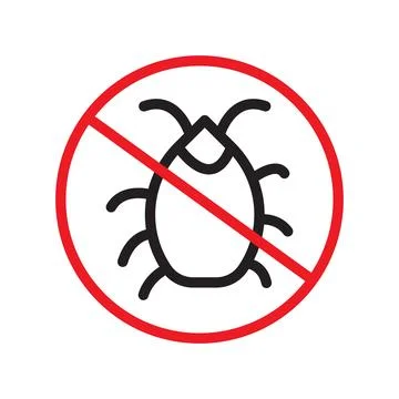 Pest control icon Black line art vector logo Stock Illustration