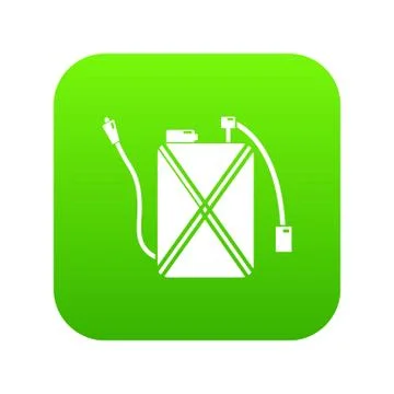 Pest control icon green vector Stock Illustration