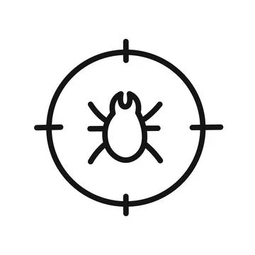Pest control icon linear graphics set vector Stock Illustration