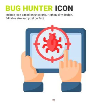 Pest control icon vector with flat color style isolated on white background Illustrazione stock