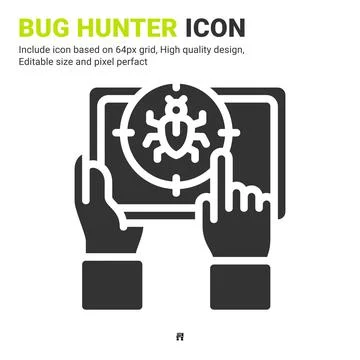 Pest control icon vector with glyph style isolated on white background 스톡 일러스트