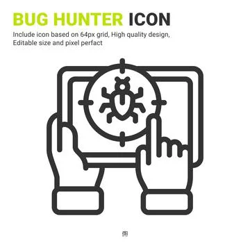 Pest control icon vector with outline style isolated on white background 스톡 일러스트