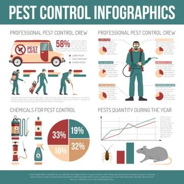 Pest Control Infographics Stock Illustration