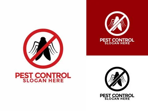 Pest control logo design vector, insecticide logo icon, Disinfection servic.. Stock Illustration