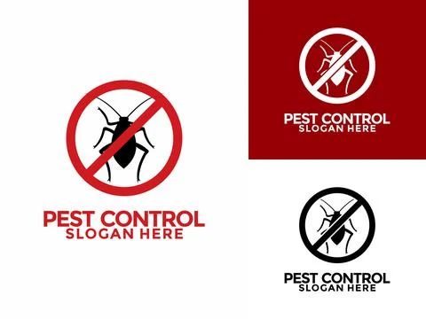 Pest control logo design vector, insecticide logo icon, Disinfection servic.. Stock Illustration