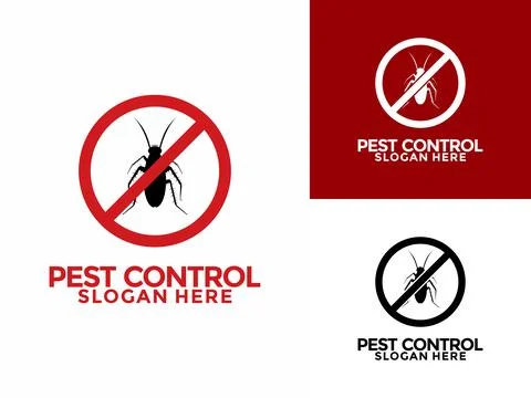 Pest control logo design vector, insecticide logo icon, Disinfection servic.. Stock Illustration