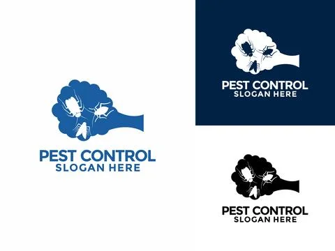 Pest control logo design vector, insecticide logo icon, Disinfection servic.. Stock Illustration