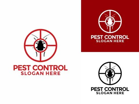 Pest control logo design vector, insecticide logo icon, Disinfection servic.. Stock Illustration