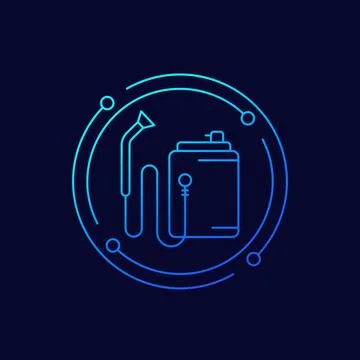 Pest control or insecticide icon, linear design Stock Illustration