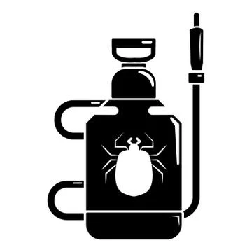 Pest control poison icon, simple black style Stock Illustration
