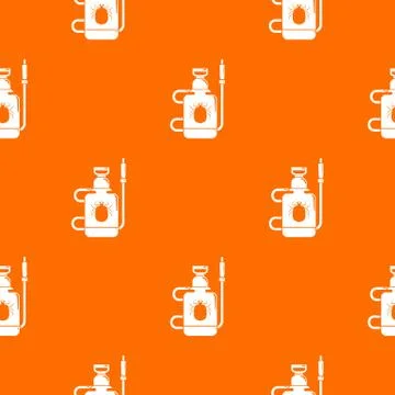 Pest control poison pattern vector orange Stock Illustration