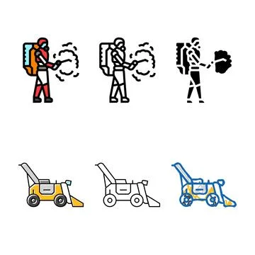 Pest control robot modern harvests color icon vector Stock Illustration