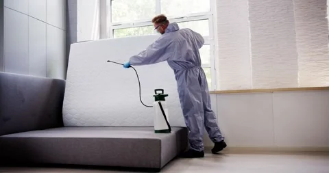 Pest Control Service. Bug Bed Treatment Stock Footage 246570485