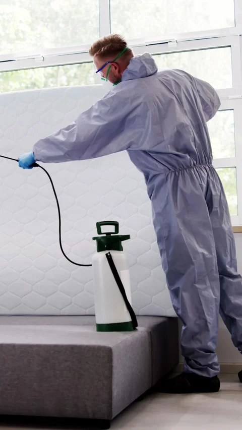 Pest Control Service. Bug Bed Treatment Stock Footage 248108578