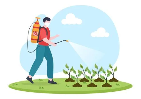 Pest Control Service with Exterminator of Insects, Sprays and House Hygiene D Illustration