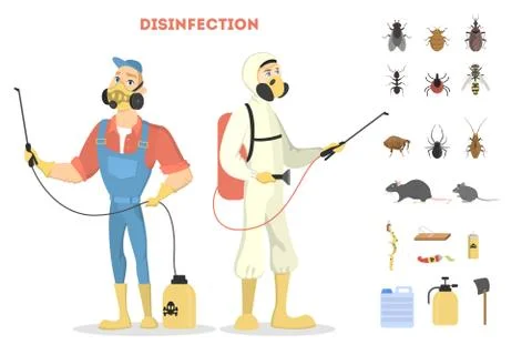 Pest control service. Illustration