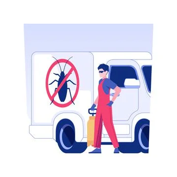 Pest control service isolated concept vector illustration. Ilustración de archivo