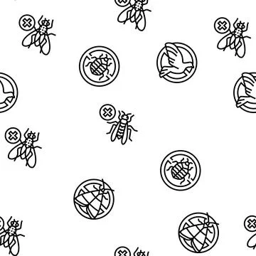 Pest Control Service Treatment Vector Seamless Pattern イラスト素材