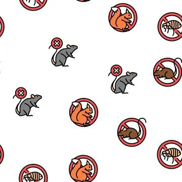 Pest Control Service Treatment Vector Seamless Pattern Illustrazione stock