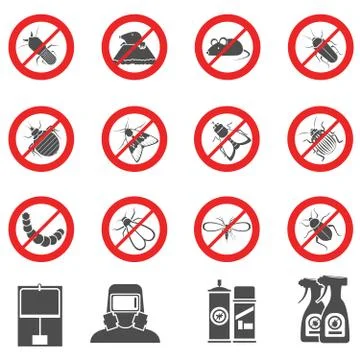 Pest Control Set Stock Illustration