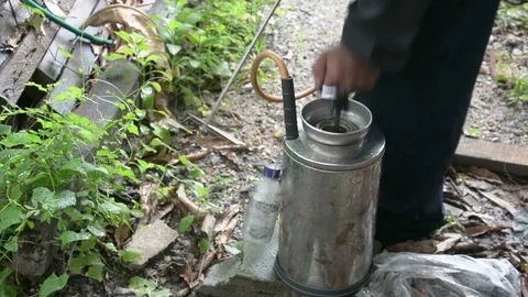 Pest control spraying termite Stock Footage 85724759