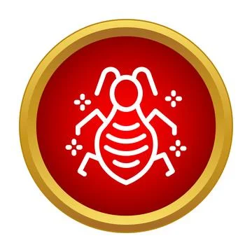 Pest control warning symbol showing insect infestation icon Ilustración de archivo