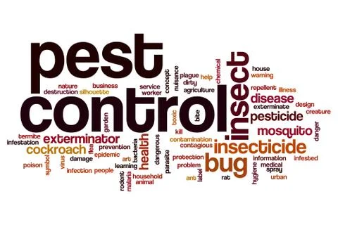 Pest control word cloud Illustration
