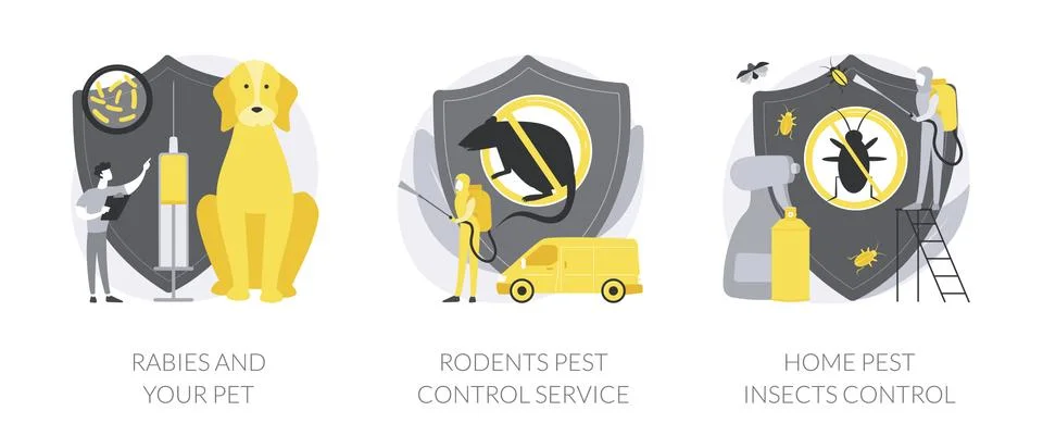 Pest removal abstract concept vector illustrations. 스톡 일러스트