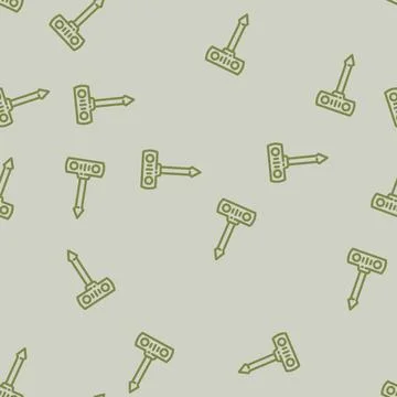 Pest repeller garden line vector seamless pattern Stock Illustration