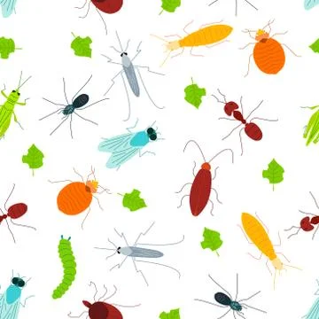Pest seamless pattern Stock Illustration