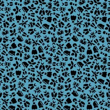 Pest set pattern seamless. Beetle, fly background. Insects texture Stock Illustration