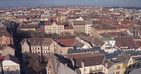 Pest Side of Budapest Downtown Stock Footage 231335435