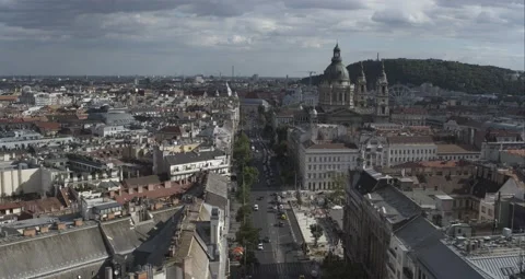 Pest Side of Budapest Downtown Stock Footage 231336693