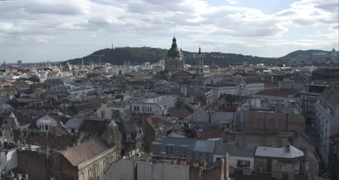 Pest Side of Budapest Downtown Stock Footage 231336707