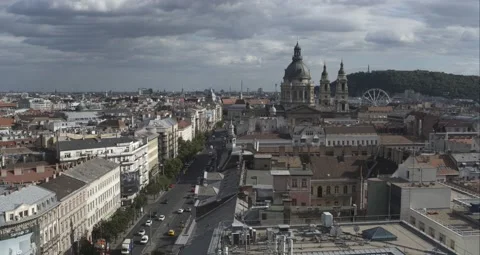 Pest Side of Budapest Downtown Stock Footage 231336729